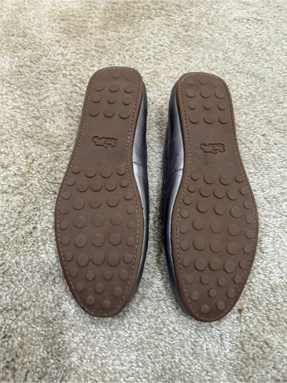 Coach Metallic gunmetal slip-on Tassel bow driving walking Loafers size 10 - Picture 12 of 13